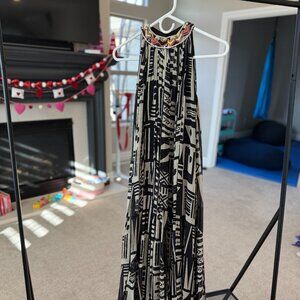 Anthropologie Nikita Mhaisalkar Graphic Halter Dress